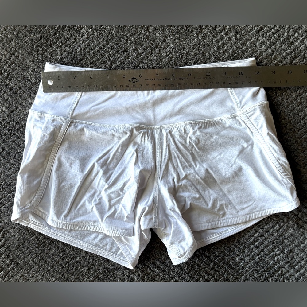 Lululemon Athletica White Athletic Shorts